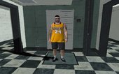 GTA Online Skin Ramdon N24 Male Los Angeles Lakers Kobe jersey