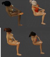 Barefeet Girl Beach Skin Pack