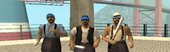 Rifas with blue bandanas