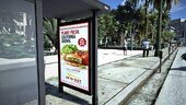 Bench and Bus Ads real brands