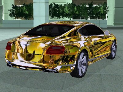 Bentley Continental GT Gold Chrome Baku Style